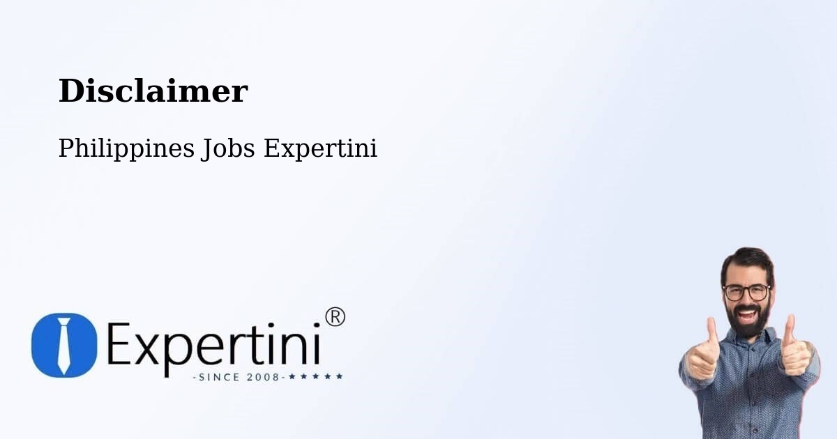 Disclaimer – Punolu - Philippines Jobs Expertini